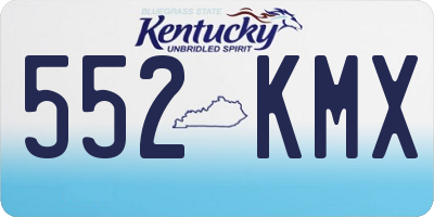 KY license plate 552KMX