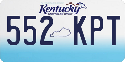 KY license plate 552KPT