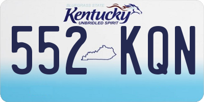 KY license plate 552KQN