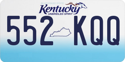 KY license plate 552KQQ