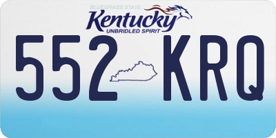 KY license plate 552KRQ