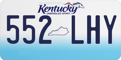 KY license plate 552LHY