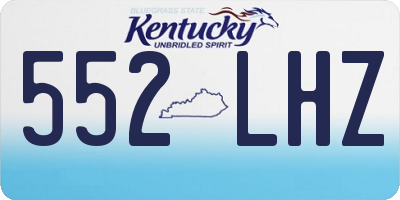 KY license plate 552LHZ