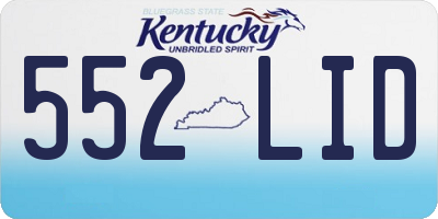 KY license plate 552LID