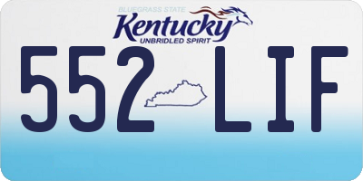 KY license plate 552LIF