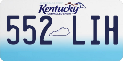 KY license plate 552LIH