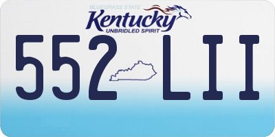 KY license plate 552LII