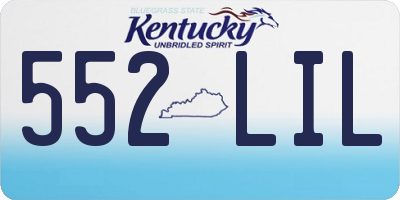 KY license plate 552LIL