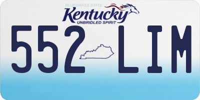 KY license plate 552LIM