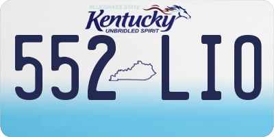 KY license plate 552LIO
