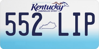 KY license plate 552LIP