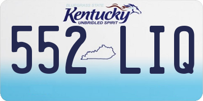 KY license plate 552LIQ