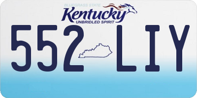 KY license plate 552LIY