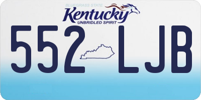 KY license plate 552LJB