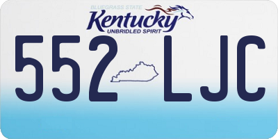 KY license plate 552LJC
