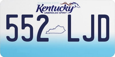 KY license plate 552LJD