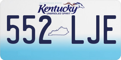 KY license plate 552LJE
