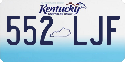 KY license plate 552LJF
