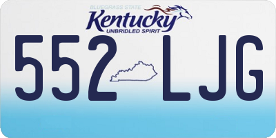 KY license plate 552LJG
