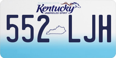 KY license plate 552LJH
