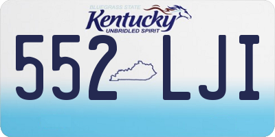 KY license plate 552LJI