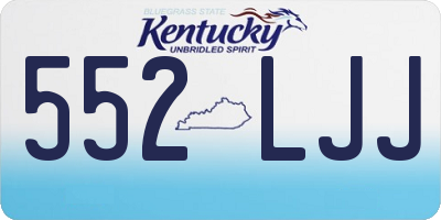 KY license plate 552LJJ