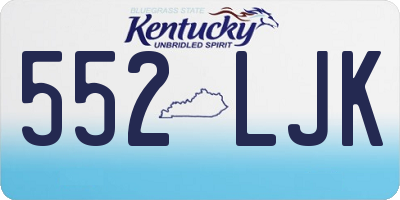 KY license plate 552LJK