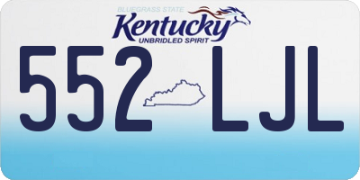 KY license plate 552LJL
