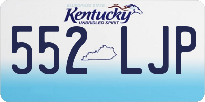 KY license plate 552LJP