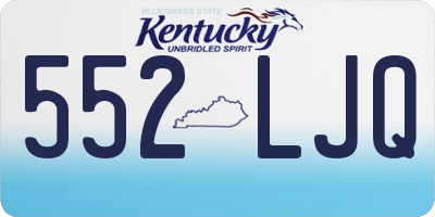 KY license plate 552LJQ