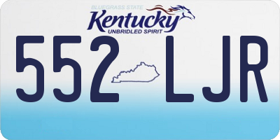 KY license plate 552LJR