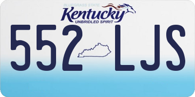 KY license plate 552LJS