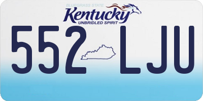 KY license plate 552LJU