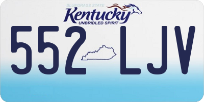 KY license plate 552LJV