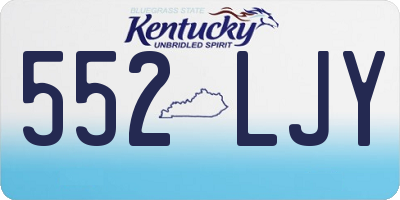 KY license plate 552LJY