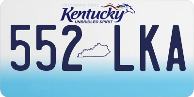 KY license plate 552LKA