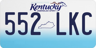 KY license plate 552LKC