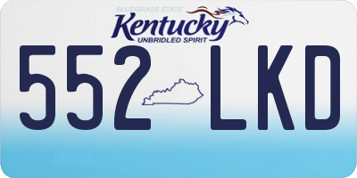 KY license plate 552LKD