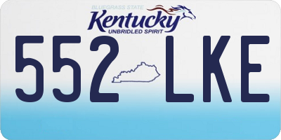 KY license plate 552LKE