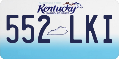 KY license plate 552LKI