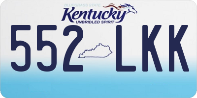 KY license plate 552LKK