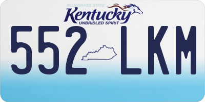 KY license plate 552LKM
