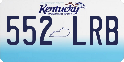 KY license plate 552LRB