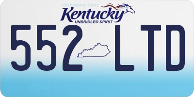 KY license plate 552LTD