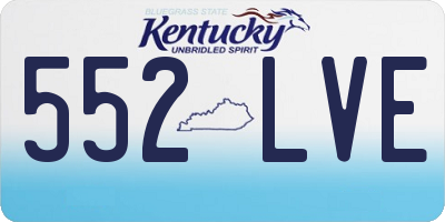 KY license plate 552LVE