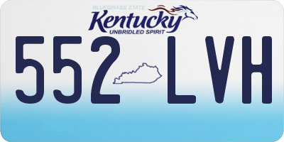 KY license plate 552LVH