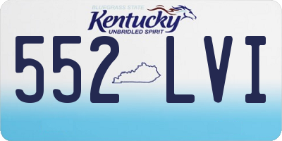 KY license plate 552LVI