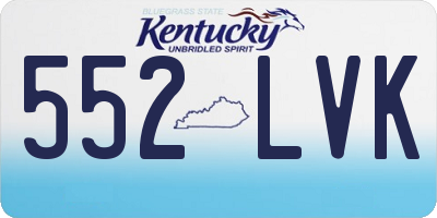 KY license plate 552LVK