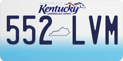 KY license plate 552LVM