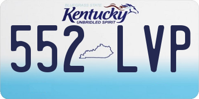 KY license plate 552LVP